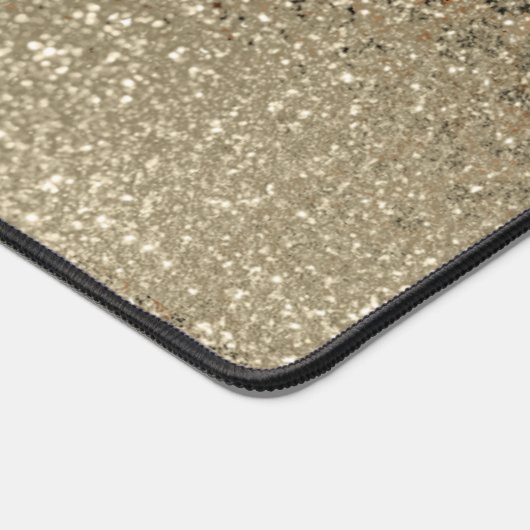 Gold-Glitzer und Leopard-Muster - Individualisiere Schreibtischunterlage (Ecke)