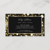 Gold-Glitzer- und Leuchtenkarte Visitenkarte (Rückseite)