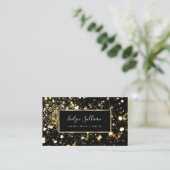 Gold-Glitzer- und Leuchtenkarte Visitenkarte (Stehend Vorderseite)