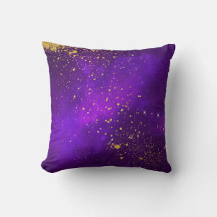 Gold Glitzer und Lila Galaxy-Kissen Kissen