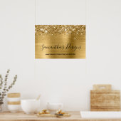 Gold Glitzer und Metallic Foil Online Store Poster (Küche)