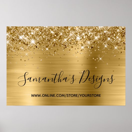 Gold Glitzer und Metallic Foil Online Store Poster (Vorne)