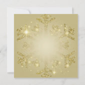 Gold Glitzer und Multiband | Weihnachtsfeier Einladung (Rückseite)