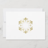 Gold Glitzer und Multiband | Weihnachtsfeier Einladung (Rückseite)