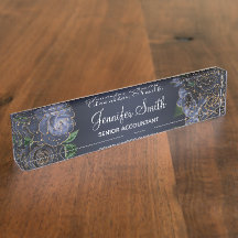 Gold Glitzer und Navy Blue Glam Rose