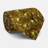 Gold Glitzer und Perlen Krawatte (Gerollt)