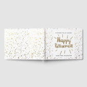 Gold-Glitzer und Polka-Dots-Rente Gästebuch (Voll)
