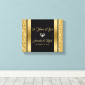 Gold-Glitzer und Rahmen Leinwanddruck (Insitu (Holzboden))