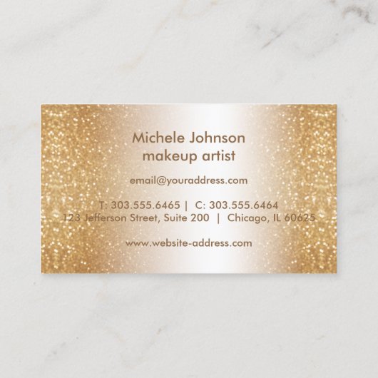 Gold Glitzer und Red Lips Treue-Karten Treuekarte (Rückseite)