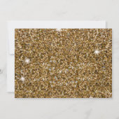 Gold Glitzer und Red Simple Elegante Quinceñera Einladung (Rückseite)