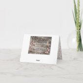 Gold Glitzer und Rosa Sprinklen Danke Karte (Rückseite)