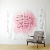 Gold Glitzer und Rose Bachelorette Foto Stand Wandteppich (Beispiel (Horizontal))