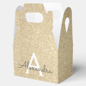 Gold-Glitzer und Sparkle-Monogramm Geschenkschachtel (Geöffnet)