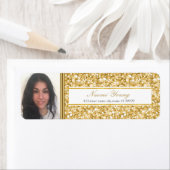 Gold-Glitzer und Stripe-Graduate-Foto (Insitu)