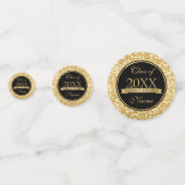 Gold-Glitzer und Weißfunken Konfetti (Rückseiten)