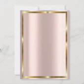 Gold Glitzer Unicorn Blumenkronendusche Invi Einladung (Rückseite)