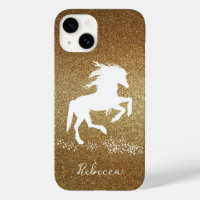 Gold Glitzer Unicorn Fall Mate iPhone Fall
