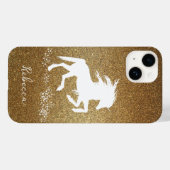 Gold Glitzer Unicorn Fall Mate iPhone Fall Case-Mate iPhone Hülle (Rückseite (Horizontal))