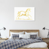 Gold Glitzer Unicorn Fantasie Leinwanddruck (Insitu (Schlafzimmer))