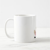 Gold Glitzer Unicorn Horn Girls Personalisiert Kaffeetasse (Links)