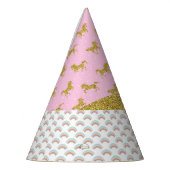 Gold Glitzer Unicorn Rainbows Party Hat Partyhütchen (Links)