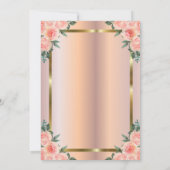 Gold Glitzer Unicorn Rose Crown Baby Dusche Einladung (Rückseite)