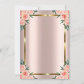 Gold Glitzer Unicorn Rose Crown Baby Shower Invit Einladung (Rückseite)