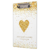 Gold Glitzer Valentines Herz und Text Klemmbrett (Links)
