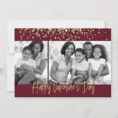 Gold Glitzer Valentinstag Schwarz & Weiß Feiertagskarte (Vorderseite)