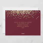 Gold Glitzer Valentinstag Schwarz & Weiß Feiertagskarte (Rückseite)