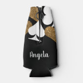 Gold Glitzer Vegas Bridge Custom Bottle Cooler Flaschenkühler (Rückseite)