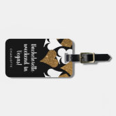 Gold Glitzer Vegas Junggeselinnen-Abschied Gepäckm Gepäckanhänger (Vorderseite horizontal)