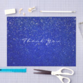 Gold Glitzer Vielen Dank Cobalt Blue Spark Seidenpapier (Handwerk)