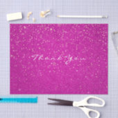 Gold Glitzer Vielen Dank Fuchsia Pink Confetti Whi Seidenpapier (Handwerk)