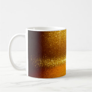 Gold Glitzer Vintag Lichter Textur. Weihnachtsaben Kaffeetasse