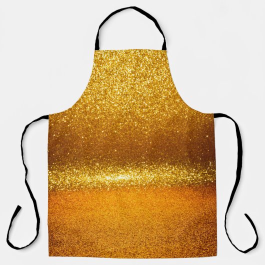Gold Glitzer Vintag Lichter Textur. Weihnachtsaben Schürze (Vorderseite)