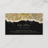 Gold-Glitzer-Visitenkarte Visitenkarte (Rückseite)