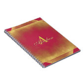 Gold Glitzer Viva Magenta Fab Individuelle Name Mo Notizblock (Rechte Seite)