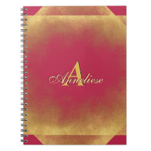 Gold Glitzer Viva Magenta Fab Individuelle Name Mo