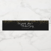 Gold Glitzer Wasserflasche Wasserflaschenetikett (Einzelnes Label)