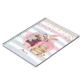 Gold Glitzer & Watercolor Pink Lehrer Notizblock (Linke Seite)