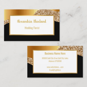 GOLD GLITZER WAVE BUSINESS CARD VISITENKARTE