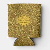 Gold Glitzer Wedding Can Cooler Dosenkühler (Vorderseite)