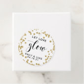 Gold Glitzer Wedding Candle Geschenkanhänger (Beispiel)