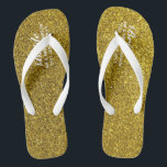 Gold Glitzer Wedding Flipflops BRIDE, Brautparty Badesandalen<br><div class="desc">Fügen Sie die Rolle der Brautparty-Mitglieder,  Paare verheirateten Namen und Hochzeitsdatum zu diesen eleganten Sommerstrand Hochzeitsflipflops mit einem Imitat Gold Glitzer beenden.</div>