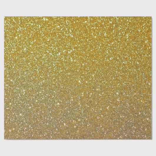 Gold Glitzer Weihnachten Geschenkpapier (Flach)