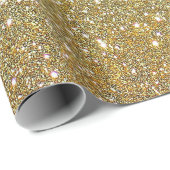 Gold Glitzer Weihnachten Geschenkpapier (Rolleneckpunkt)