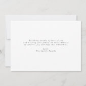 Gold Glitzer Weihnachts Foto Grußkarte Einladung (Rückseite)