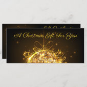 Gold Glitzer Weihnachtsbirne elegant, modern und z (Vorne/Hinten)