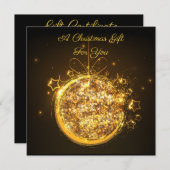 Gold Glitzer Weihnachtsbrille (Vorne/Hinten)